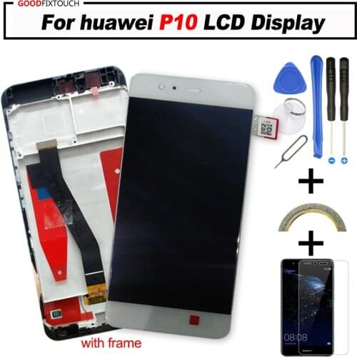 Original New For Huawei P10 LCD Display Touch Screen Digitizer Assembly VTR-AL00 / TL00 with frame for huawe P10 screen