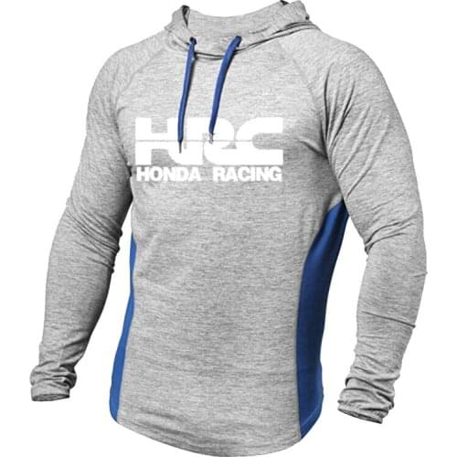 Casual trend Men Hoodie HRC race motorcycle Car Logo Print cotton Solid color Collocation Men sweatshirt clothing