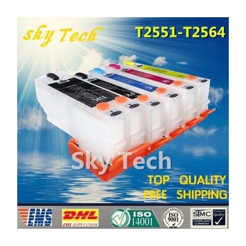 Empty Refill cartridge suit T2551 T2561 - T2564 , suit for Expression Premium XP-601 XP-701 XP-801 ,With ARC Chips
