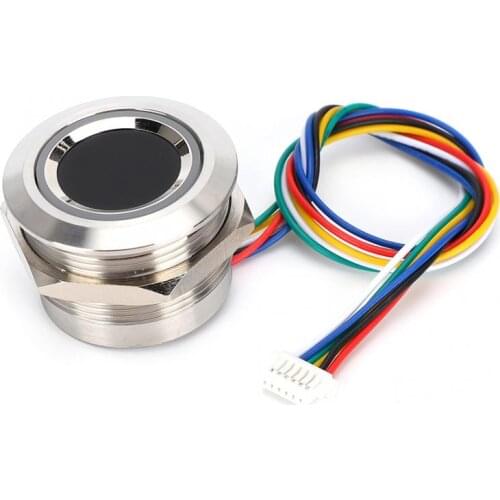 R503 Circular Capacitive Fingerprint Identification Module with 2-Color Ring Indicator Light 192x192 pixel sensor
