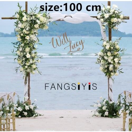 50/100 cm Silk Peony Rose Simulation Flower Arrangement Decoration Wedding Iron Arch Background DIY Wedding Flower Wall