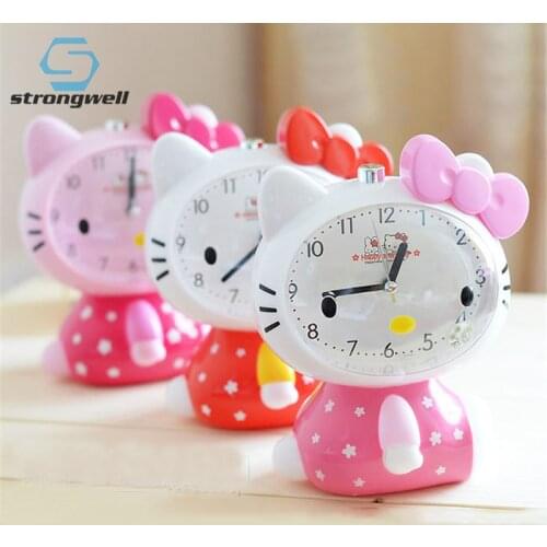 Strongwell Modern Nordic Totoro Quartz Table Clock Timer Snooze Alarm Clock LED Light Mute Silent Beside Home Children