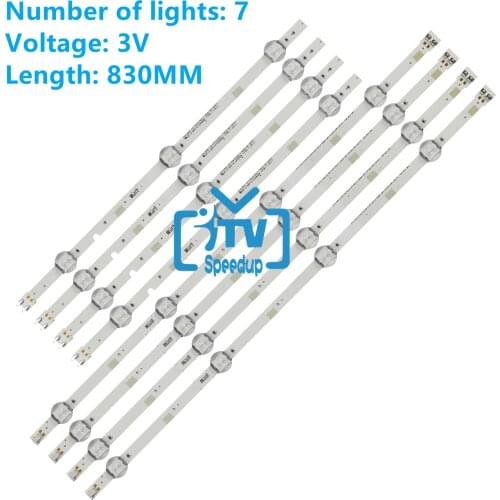 8PCS LED backlight strip for Samsung 43"TV 2015 SVS43 FCOM FHD DOE B UA43J51SW UN43J5000 CY-JJ043BGAV1H Un43j5200 N43J5300af