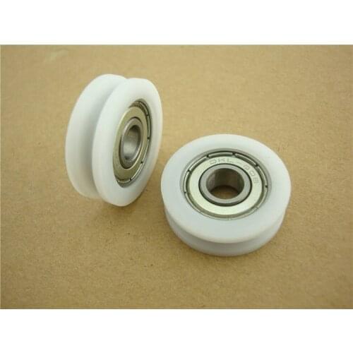 High quality polyformaldehyde POM coated ball bearings 608zz embedded bearing +U groove Total Diamater: 8*29.5*9mm