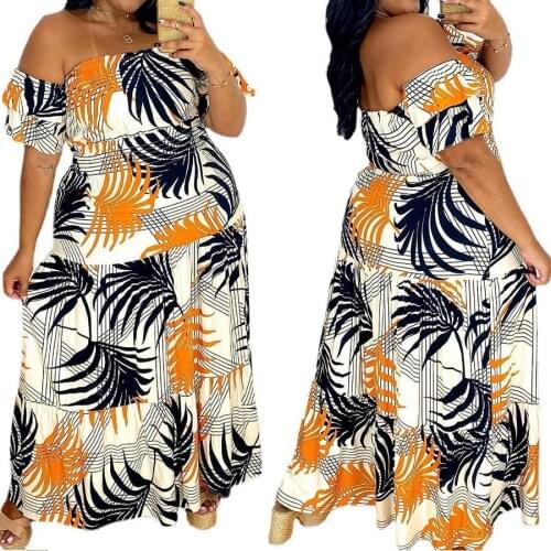 XL-5XL Plus Size Dress Casual Fashion Sexy Printing Short Sleeve 2021 Summer Women Clothing Wholesale Dropshipping
