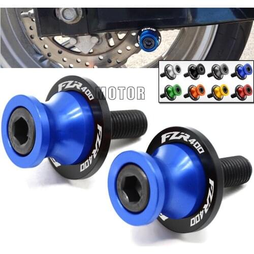 Motorcycle Rear Swingarm Stand Screws Slider Paddock 10mm CNC Swing Arm Cover Spools Sliders For Yamaha FZR 400 1990 FZR400 M10