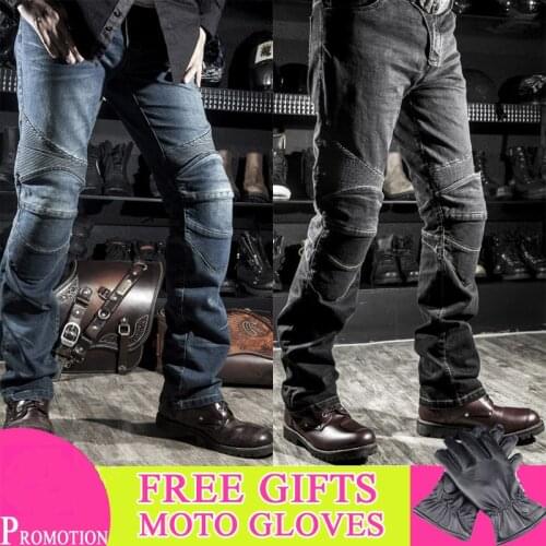 DUPANQ Jeans Protective Gear Riding Touring Motorbike Trousers Motocross Pants Pantalon Moto Pants