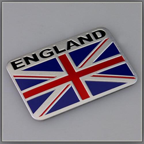 10pcs Auto car stickers national flag refires metal car stickers badge 3d stereo car label