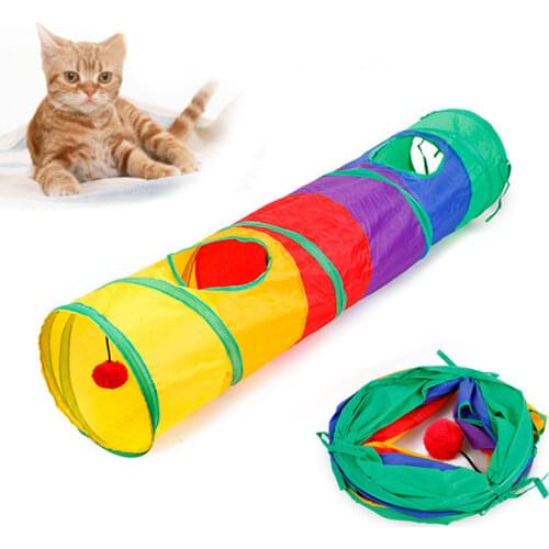 3Holes Pet Cat Tunnel Funny Toys for Cats Foldable Tunnel for Cats Interactive Rabbit Kittens Cat Training Toy Pet Products