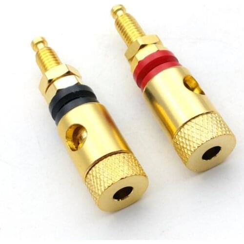 2PCS high quality copper Audio Speaker Binding Post for 4MM banana plug