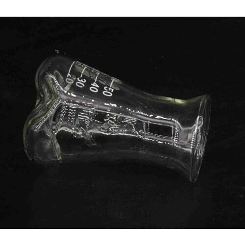 50ml 3 Concave GG17 Glass Mouth O/D 40mm Baffle Shake Conical Erlenmeye Flask Lab