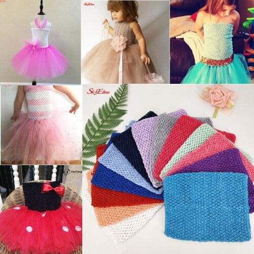 6/9 Inch Handmade Knit Elastic Children Wrapped Chest Baby Girl Tutu Tube Tops DIY Crochet Fashion Elasticity Headband 7zSH939