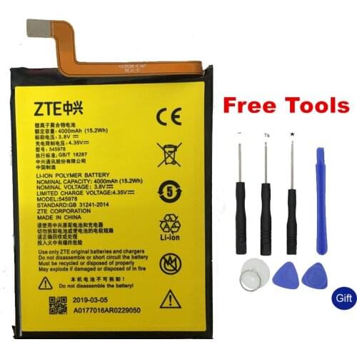 3.8V 4000mAh 545978 / ICP51/59/78SA For ZTE Blade A601 / A601N / BA601 / BA601N Battery+Gift Tools +Stickers