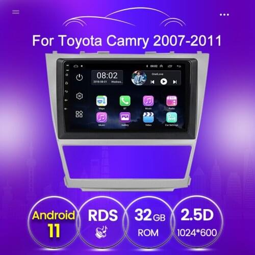 Android 11 Car radio multimedia For Toyota Camry 2007 2008 2009 2010 2011 video player 2GB+32GB WIFI USB Audio stereo 2.5D