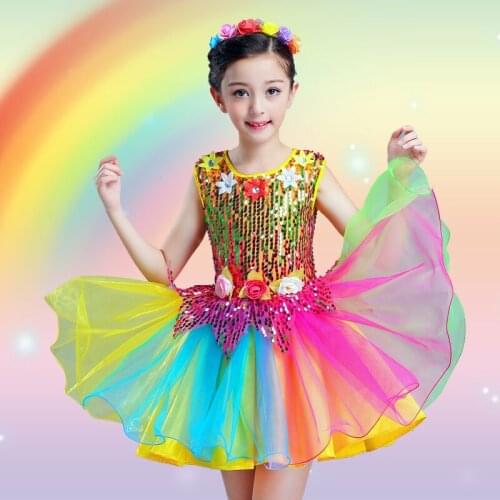 Girls Ballet Dress For Children Girl Dance Dress Kids Sequins Ballet Costumes For Girls Tutu Dance Girl Stage Dancewear For Boy