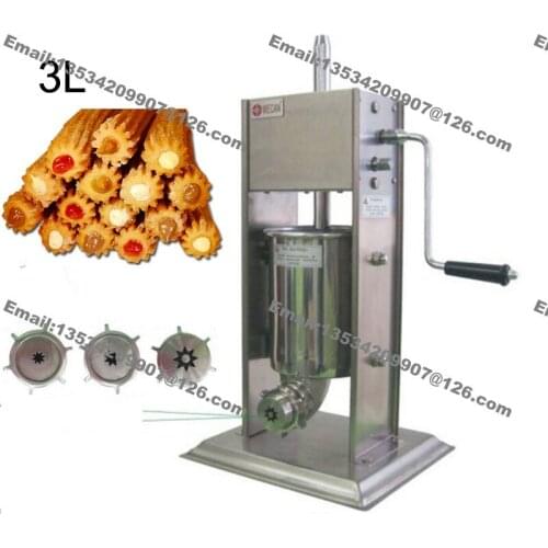 Free Shipping Stainless Steel 3L Commercial Manual Spainish Churros Filler Machine Maker
