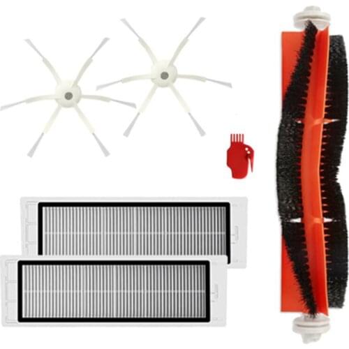 Side Brushes&Roller Brushes&Hepa Filters for Xiaomi Vacuum 1S for Roborock S50 S51 S6 for MI Robot Vacuum Cleaner Parts