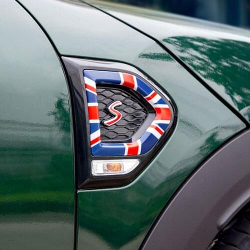 2pcs Union Jack Exterior Side Fender Cover Case Sticker Decoration for Mini Cooper One S JCW F60 Countryman Accessories