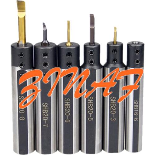 Small Tungsten steel boring tool holder SHB12 SHB16 SHB20-2 3 4 5 6 7 8 10 12 Lathe Cutter Sleeve Cutting Small diameter holder