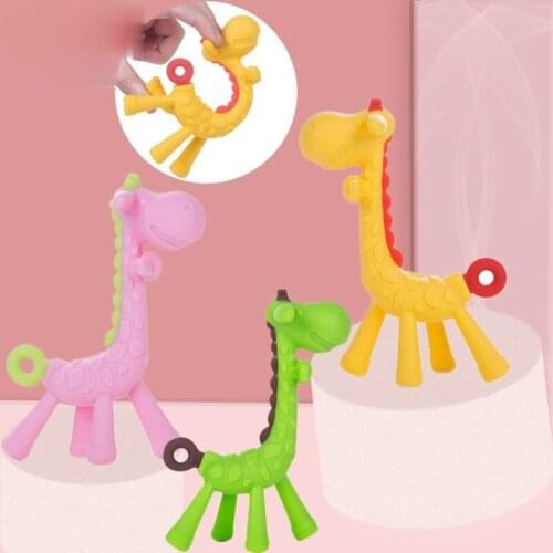 Baby Teether Toys Toddle Safe BPA Free Teething Ring Silicone Chew Dental Care Toothbrush Nursing Beads Gift For Infant