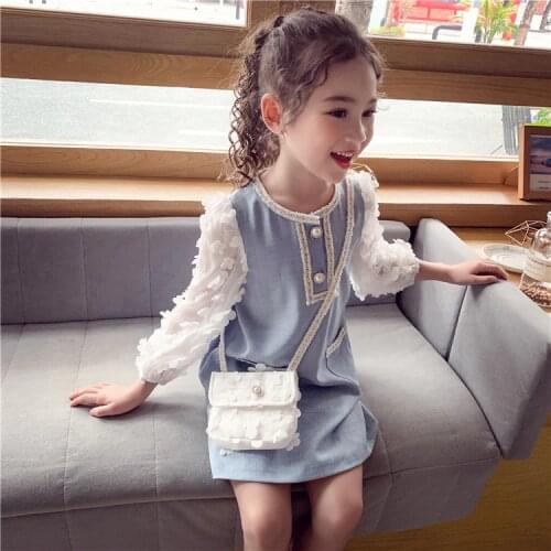 Kids Girls Party Dress Petal Long Sleeve Formal Dress Kids Clothing Princess Birthday Dress for Girls 5 7 9 11 13 girls clothes
