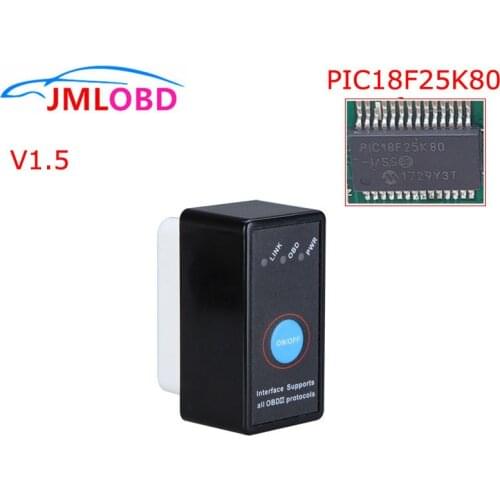 New Mini OBD2 ELM327 Switch On/Off with PIC18F25K80 Chip Hardware V1.5 ELM 327 Bluetooth Android Windows Diagnostic Tool
