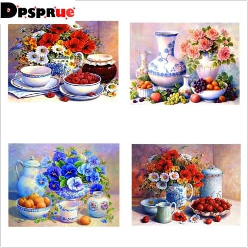 Dpsprue 5D DIY Diamond Painting Cross Stitch Flower Landscape Home Decoration Embroidery Picture Handcraft Art Kits Lover Gift