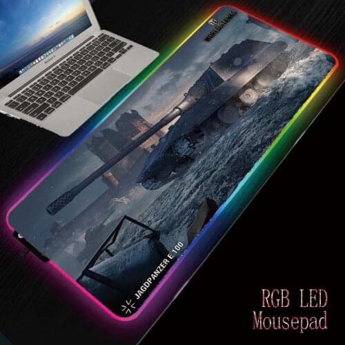 MRGBEST World of Tanks Gaming Mouse Pad Computer Large Mause Pad Big Mousepad Gamer RGB LED Backlit Mouse Mat PC Desk Play Mat