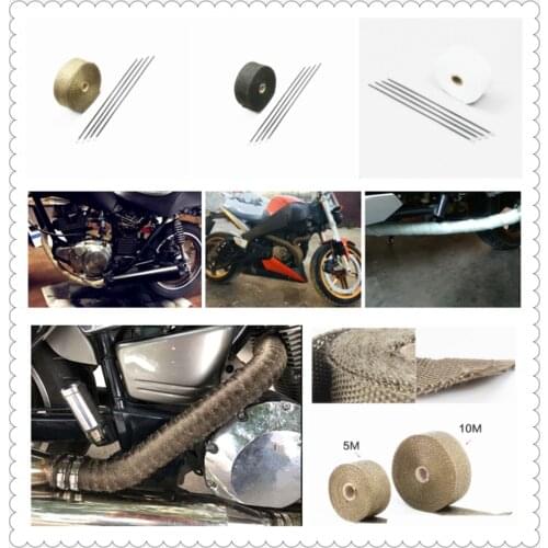 5m and 10m motorcycle exhaust pipe insulation tape Heat-proof winding manifold for BMW F800GT F800R F800S F800ST HP2 EnduRo HP2
