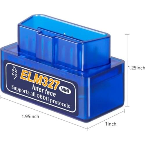 Hot MINI ELM327 Wifi function ELM 327 OBD2 V1.5 in English auto diagnostic tool for android/ios Blue PIC25K80 chip free shipping