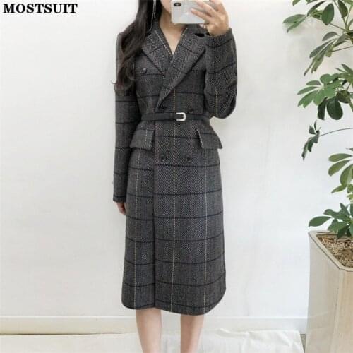 Mostsuit Women's Plaid Coats