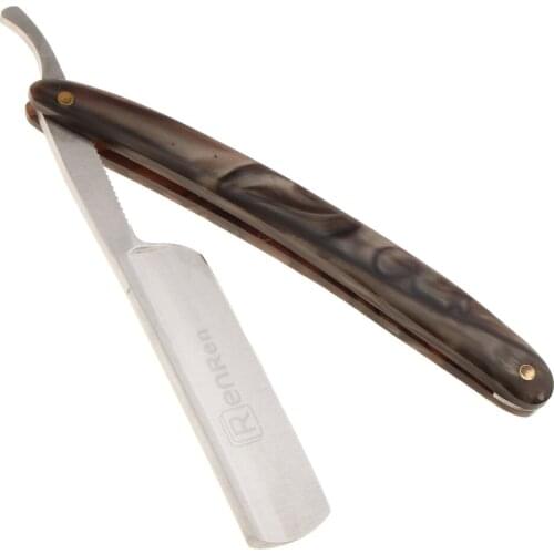 Mens Stainless Steel Straight Edge Folding Shaving Razor Salon Barber Shave Tools