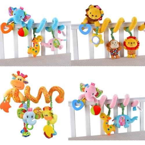 Early Development Soft Infant Crib Bed Stroller Toy Spiral Baby Toys For Newborns Car Seat Hanging Bebe Bell Rattle Toy For Gift