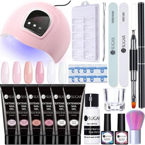UR SUGAR UV Gel Set Nails Acrylic Builder Nail Gel Kits Quick Building Base Top Coat Extension Nail Gel Tools Tips