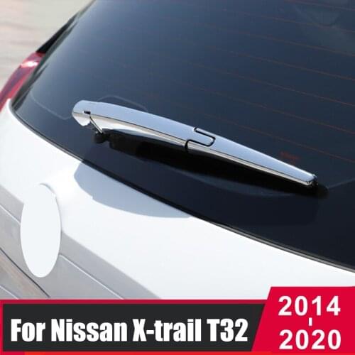 ABS Chrome Car Rear Window Wiper Nozzle Cover Trim For Nissan X-Trail X Trail T32 2014 2015 2016 2017 2018 2019 2020 Accessories