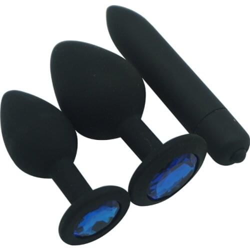 New hot 13 jewelry color small huge silicone black anal beads butt plug dildo egg Vibrator set adult sex toys for men women