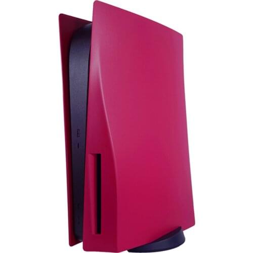 Anti-Scratch Game Console Panel Dustproof Protective Cover Game Protective Outer Casing Removable for PS5 Cosmic Red
