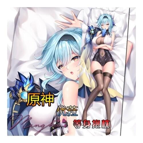 Genshin Impact Eula Lawrence Game Dakimakura Hugging Body Pillow Case Otaku Pillow Long Cushion Cover Cosplay Decorative Gifts