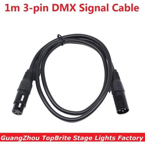 Sales 1 Meter Length 3Pin Signal Connection DMX Cable For Stage Disco Light Accessories DMX Cable Signal Line for DJ Moving Wire