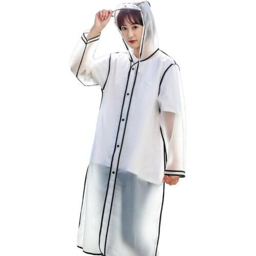 Man Raincoat Transparent Waterproof Ladies Rain Coat Women Windproof Single-person Rainwear Impermeable Environmental Travel