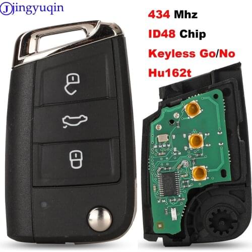 Jingyuqin Keyless-go/Half Smart Option Remote Key 434MHz MQB ID48 For VW Seat Golf 7 MK7 Touran Polo Tiguan 5G6959752AB BB