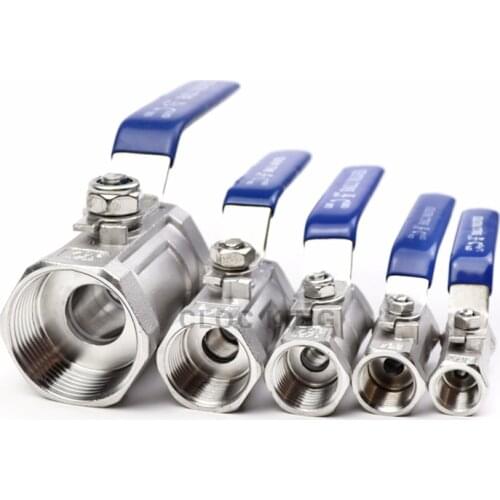 1/4" 3/8" 3/4" 1" 1-1/4"1-1/2" 2” BSPT Stainless Steel SS304 Pipe Ball Valve Female Threaded Sanitary ON-OFF Ball Valve Straight