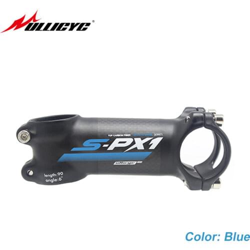 Ullicyc 6/17 degree Blue Aluminum carbon stem leagth 60/70/80/90/100/110mm/120mm 3K road bike faucet bicycle parts matte/gloss