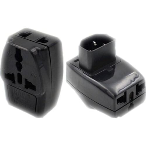 Universal Black Copper 10A 250V Standart IEC320 C14 UPS PDU APC chassis cabinet computer power adapter plug convert socket