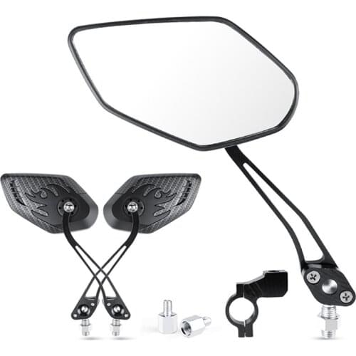 Bicycle Mirror Long Handle MTB Road Bike Convex Handlebar Mount Rearview Safe Cycling Electric Bike Back Rear View BC0475