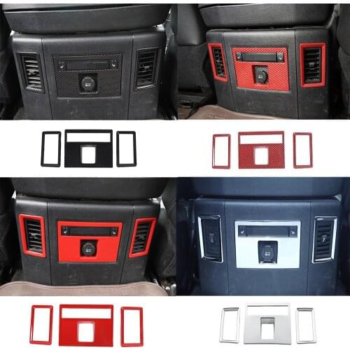 Interior Mouldings for Dodge Ram 2010-2017 Rear Air Condition Vent Outlet Panel Decorative Cover Trim ABS Car Accessories