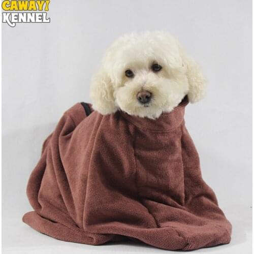 CAWAYI KENNEL Microfiber Pet Dog Absorbent Bath Towel Pet Dog Jacket Strong Drying Towel Cleaning Supplies Bathrobe D2206