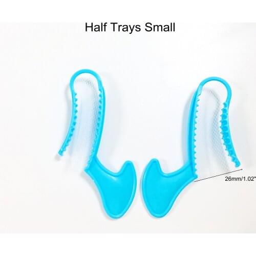 Dental Implant Disposable Impression Net Trays Half Tryas Large Posterior Blue Color