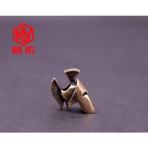1PC Spartan Retro Brass Copper Oxide EDC Paracord Beads Umbrella Rope Cord Lanyard Pendants Knife Beads Keychain Accessories