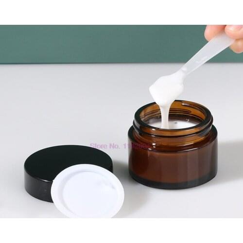 200 pcs/lot 5g Amber Clear Rosted Glass Jars Cream Skin Care Cream Bottle Cosmetic Containers Travel Pot Eye Cream Pot Jar